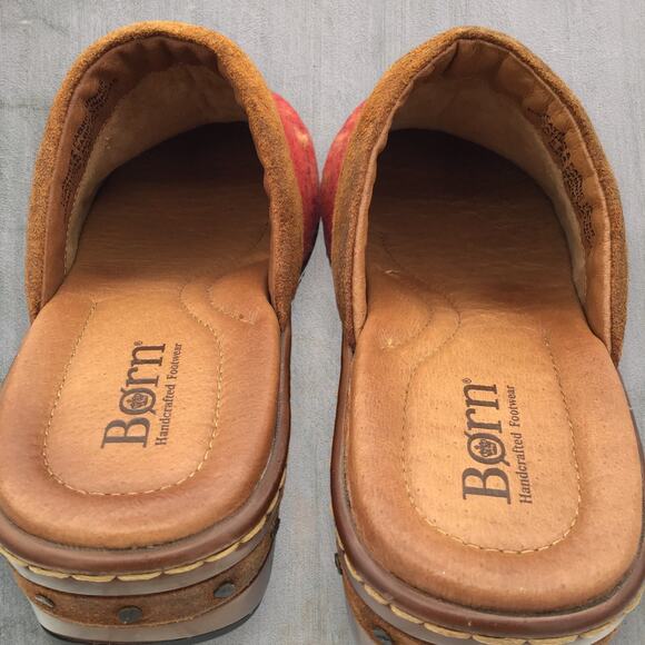 Born Bandy Clogs Women's Size 8 39 Red Blanket Southwest Handwoven Aztec - Picture 5 of 8